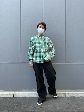 「DANKE SCHON（ダンケシェーン）のアイテム（スラックス）」を使った、大輝さん（メンズ・174cm）の夏コーディネート