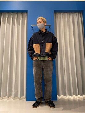 「Danke schon」｜「アイテム（デニムジャケット）」を使った、大輝さん（メンズ・174cm）の冬コーディネート