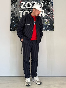 「Lee（リー）のアイテム（その他パンツ）」を使った、N∀Nさん（メンズ・168cm）の秋コーディネート