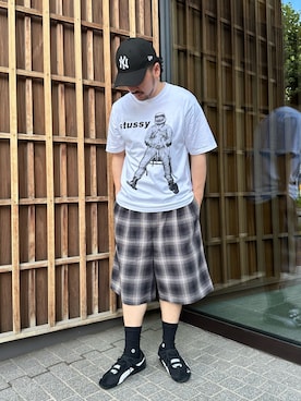 「FREAK'S STORE（フリークスストア）のアイテム」を使った、N∀Nさん（メンズ・168cm）の夏コーディネート