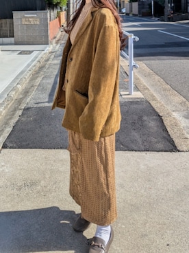 「OLUN（オルン）のアイテム」を使った、よし乃さん（レディース・157cm）の春コーディネート