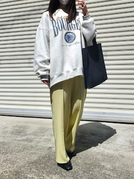 「Discoat」｜「アイテム（トートバッグ）」を使った、よし乃さん（レディース・157cm）の春コーディネート