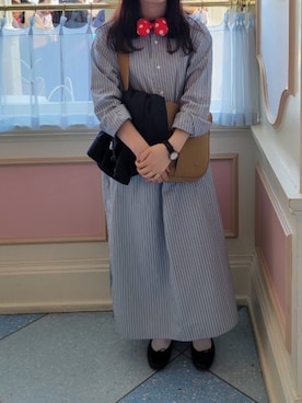 「LENO（リノ）のアイテム（ワンピース/ドレス）」を使った、megさん（レディース・160cm）の春コーディネート