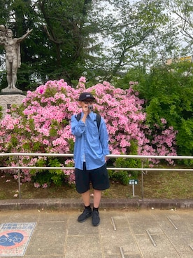 「Champion（チャンピオン）のアイテム（パンツ）」を使った、ちょこさん（メンズ・175cm）の春コーディネート