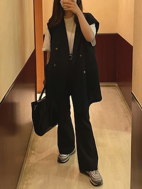 「ITEMS URBANRESEARCH（アイテムズ アーバンリサーチ）のアイテム（その他アウター）」を使った、JELさん（レディース・157cm）の春コーディネート