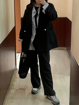 「LVEU.（ラブユ.）のアイテム（セットアップ）」を使った、JELさん（レディース・157cm）の春コーディネート