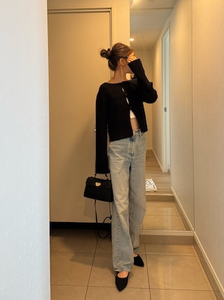 「CLANE（クラネ）のSECOND DENIM PANTS（デニムパンツ）」を使った、kannaさん（レディース・162cm）の春コーディネート