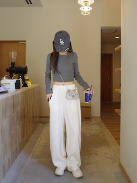 「アイテム（帽子）」を使った、kannaさん（レディース・162cm）の秋コーディネート