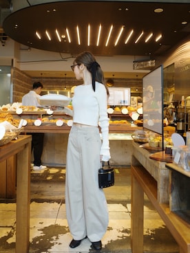 「アイテム（Tシャツ/カットソー）」を使った、kannaさん（レディース・162cm）の秋コーディネート