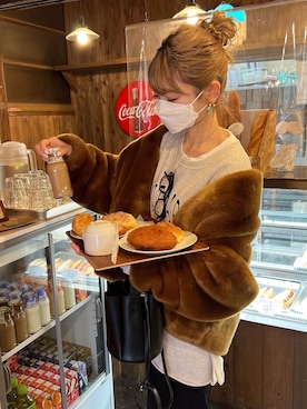 「Bonjour Sagan（ボンジュールサガン）のアイテム」を使った、kannaさん（レディース・162cm）の冬コーディネート