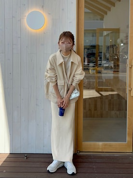 「アイテム（ブルゾン）」を使った、kannaさん（レディース・162cm）の秋コーディネート