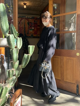 「SLOBE IENA（スローブイエナ）のアイテム（ショルダーバッグ）」を使った、kannaさん（レディース・162cm）の秋コーディネート