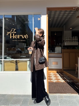 「アイテム（スカート）」を使った、kannaさん（レディース・162cm）の秋コーディネート