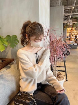 「アイテム（メガネ）」を使った、kannaさん（レディース・162cm）の秋コーディネート