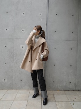 「アイテム（トレンチコート）」を使った、kannaさん（レディース・162cm）の冬コーディネート