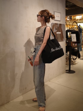 「アイテム（タンクトップ）」を使った、kannaさん（レディース・162cm）の夏コーディネート