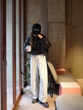 「アイテム（スウェット）」を使った、kannaさん（レディース・162cm）の冬コーディネート