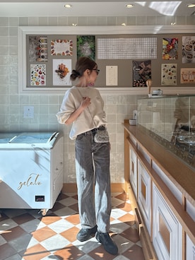 「アイテム（スウェット）」を使った、kannaさん（レディース・162cm）の秋コーディネート