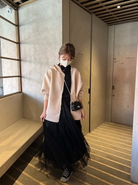 「classicalelf（クラシカルエルフ）のアイテム（パーカー）」を使った、kannaさん（レディース・162cm）の冬コーディネート