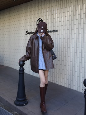 「アイテム（ステンカラーコート）」を使った、kannaさん（レディース・162cm）の秋コーディネート