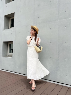 「FREE'S MART（フリーズマート）のアイテム（ワンピース/ドレス）」を使った、kannaさん（レディース・162cm）の夏コーディネート