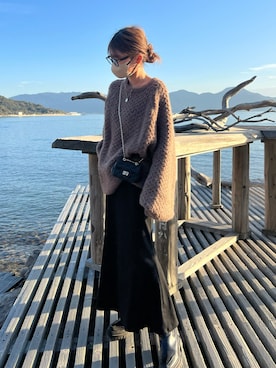 「アイテム（バッグ）」を使った、kannaさん（レディース・162cm）の冬コーディネート