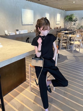 「UR'S（ユアーズ）のﾀﾞﾝﾎﾞｰﾙｺｸｰﾝﾊﾟﾝﾂ（その他パンツ）」を使った、kannaさん（レディース・162cm）の春コーディネート