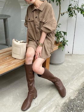 「classicalelf（クラシカルエルフ）のアイテム（ブルゾン）」を使った、kannaさん（レディース・162cm）の秋コーディネート