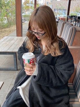 「apres jour mignon（アプレジュールミニョン）のアイテム（ジャケット/アウター）」を使った、kannaさん（レディース・162cm）の秋コーディネート