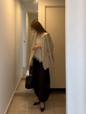 「Re:EDIT（リエディ）のアイテム（トップス）」を使った、kannaさん（レディース・162cm）の春コーディネート