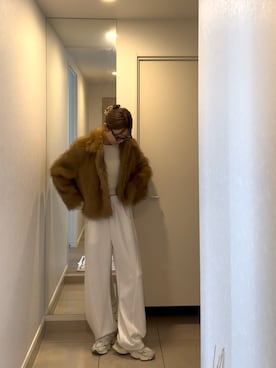 「ファーコート」｜「アイテム（ジャケット/アウター）」を使った、kannaさん（レディース・162cm）の冬コーディネート