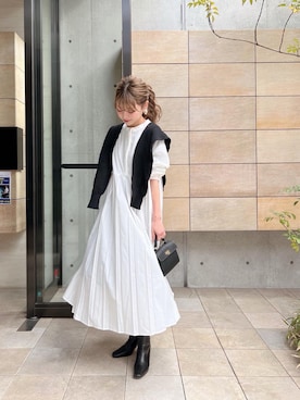 「アイテム（ワンピース）」を使った、kannaさん（レディース・162cm）の冬コーディネート