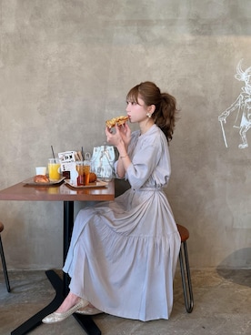 「YECCA VECCA（イェッカヴェッカ）のアイテム（ワンピース）」を使った、kannaさん（レディース・162cm）の春コーディネート