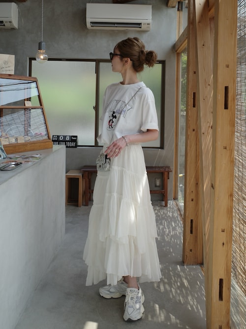 コットンティアードスカート（スカート）｜CASA FLINE（カーサフライン