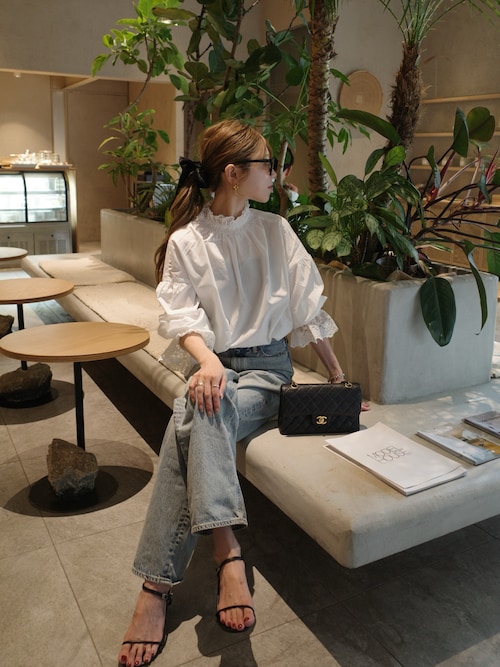 CLANE ホワイト ワイドパンツ　デニム　SECOND DENIM PANTS SECOND DENIM PANTS（デニムパンツ）｜CLANE（クラネ）の