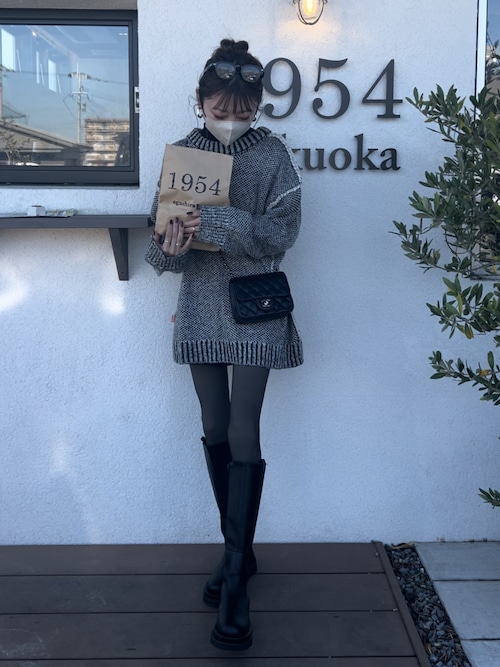 未使用^_^saghara☆リバーシブルジャガードニット