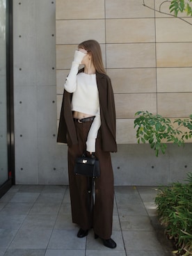 「アイテム（テーラードジャケット）」を使った、kannaさん（レディース・162cm）の秋コーディネート