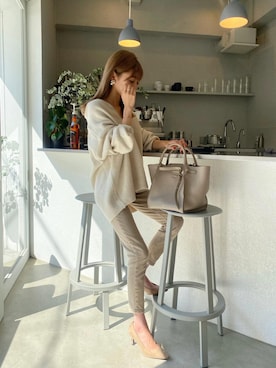 「Bonjour Sagan（ボンジュールサガン）のアイテム」を使った、kannaさん（レディース・162cm）の秋コーディネート