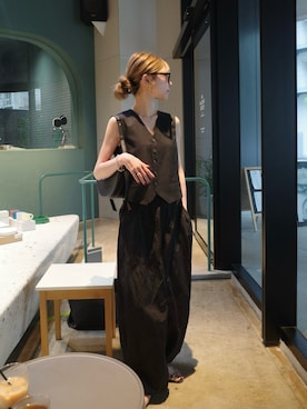 「アイテム（カーゴパンツ）」を使った、kannaさん（レディース・162cm）の夏コーディネート