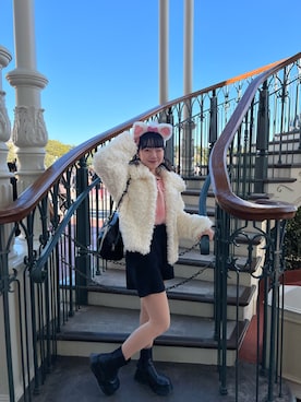 「WEGO（ウィゴー）のアイテム（ジャケット/アウター）」を使った、Risaさん（レディース・152cm）の冬コーディネート