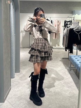 「OLIVE des OLIVE（オリーブデオリーブ）のアイテム（ワンピース）」を使った、Risaさん（レディース・152cm）の秋コーディネート