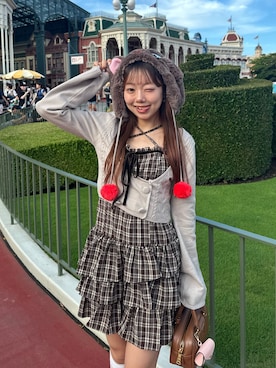 「OLIVE des OLIVE（オリーブデオリーブ）のアイテム（ワンピース）」を使った、Risaさん（レディース・152cm）の秋コーディネート