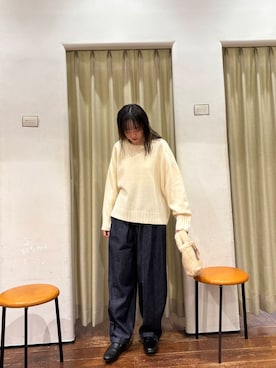 「COLD BREAKER（コールドブレーカー）のアイテム」を使った、オカモトさん（レディース・155cm）の冬コーディネート