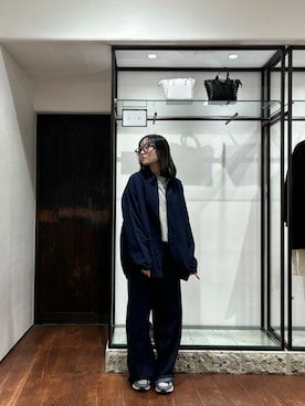 「アイテム（デニムジャケット）」を使った、オカモトさん（レディース・155cm）の夏コーディネート