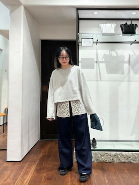 「URBAN RESEARCH（アーバンリサーチ）の2wayコードレースベスト（ベスト）」を使った、オカモトさん（レディース・155cm）の夏コーディネート