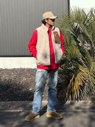 PORKCHOPのナイロンジャケットを使った人気ファッション