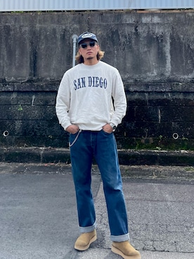 「Deluxewareのアイテム」を使った、HAYATOさん（メンズ・169cm）の秋コーディネート