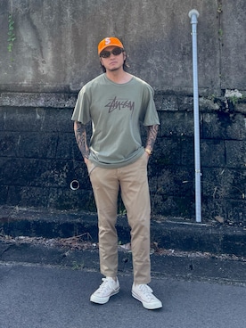 「アイテム（チノパンツ）」を使った、HAYATOさん（メンズ・169cm）の秋コーディネート