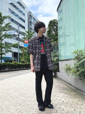 「tk.TAKEO KIKUCHI（ティーケータケオキクチ）のアイテム（シューズ）」を使った、新宿ルミネエストtkさん（メンズ・173cm）の夏コーディネート