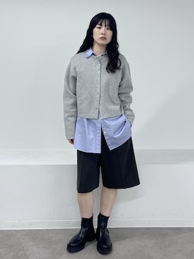 「アイテム（カーディガン/ボレロ）」を使った、michiruさん（レディース・156cm・20代）の冬コーディネート